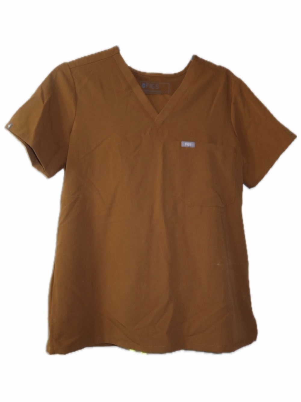 Figs Scrubs S brown/tan Catarina One-Pocket Scrub Top